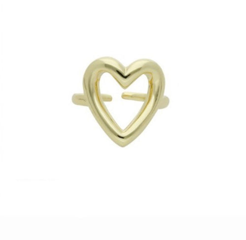 Anillo corazon silueta