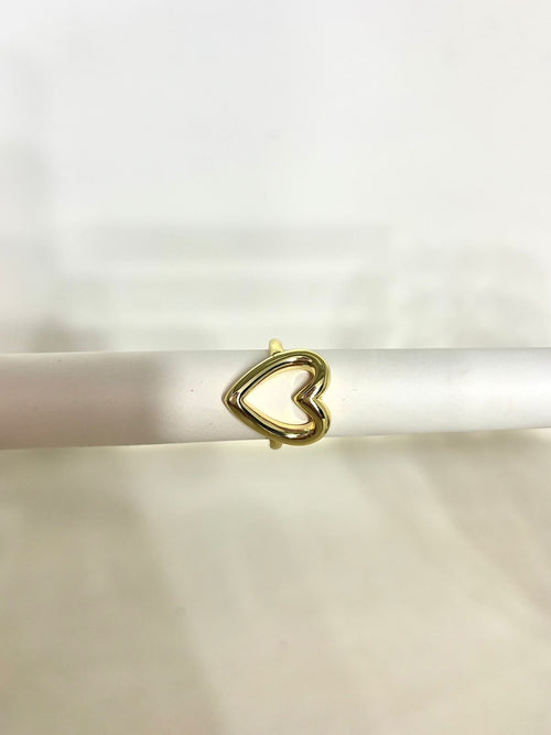 Anillo corazon silueta