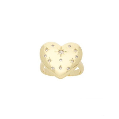 ANILLO CORAZON BRILLANTE