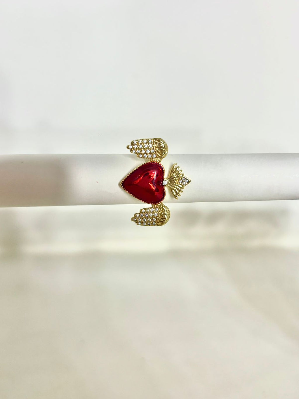 Anillo corazon con alas