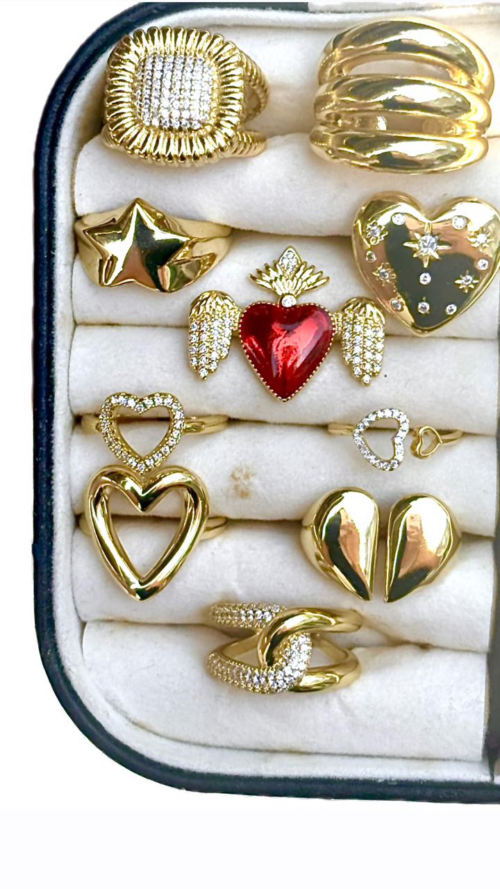 Anillo corazon con alas