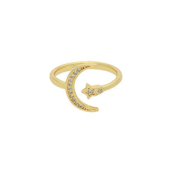 Anillo luna y estrella